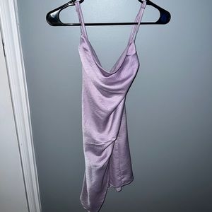 Lavender Satin Dress